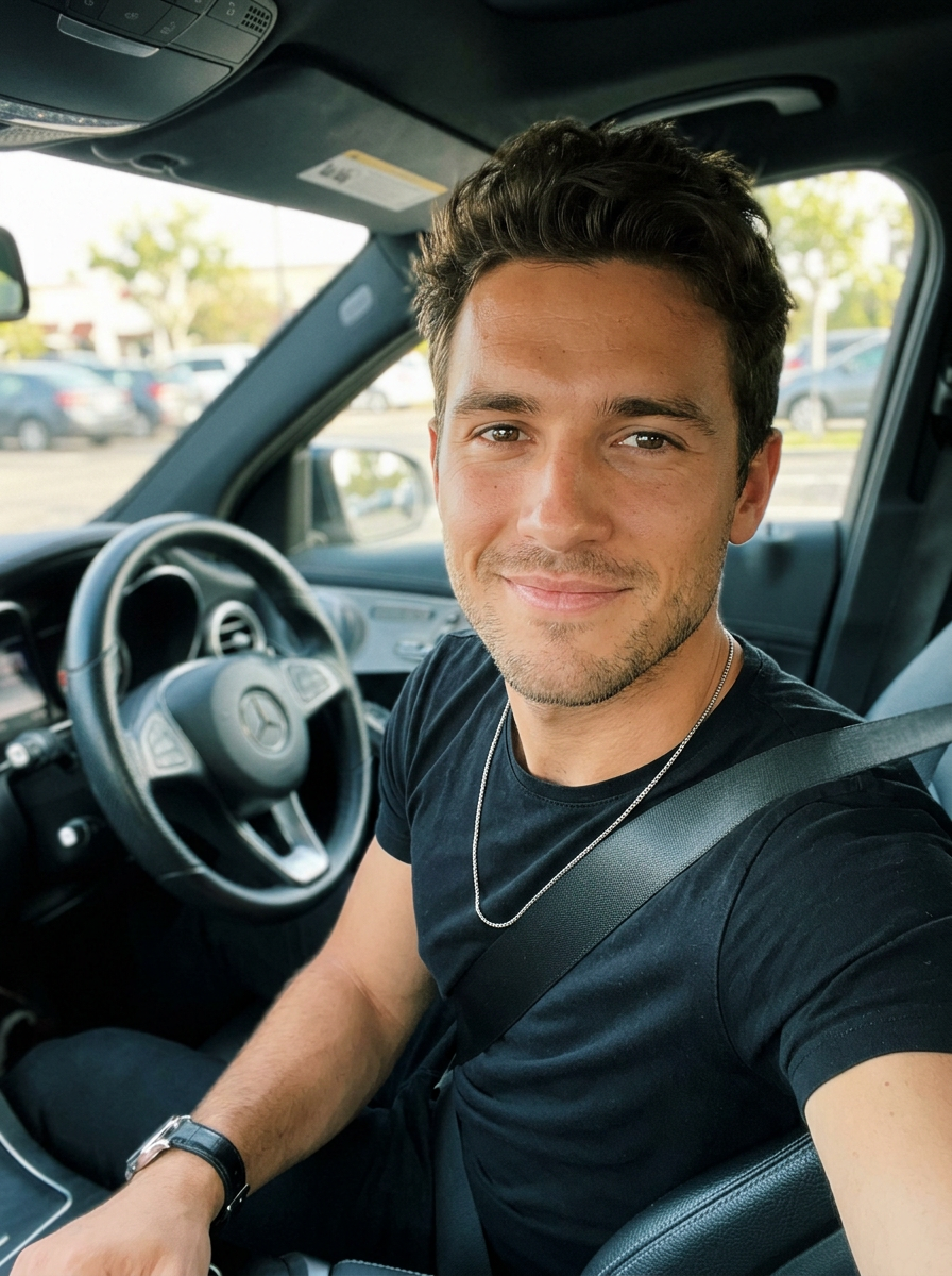 Car Selfie Guy AI character