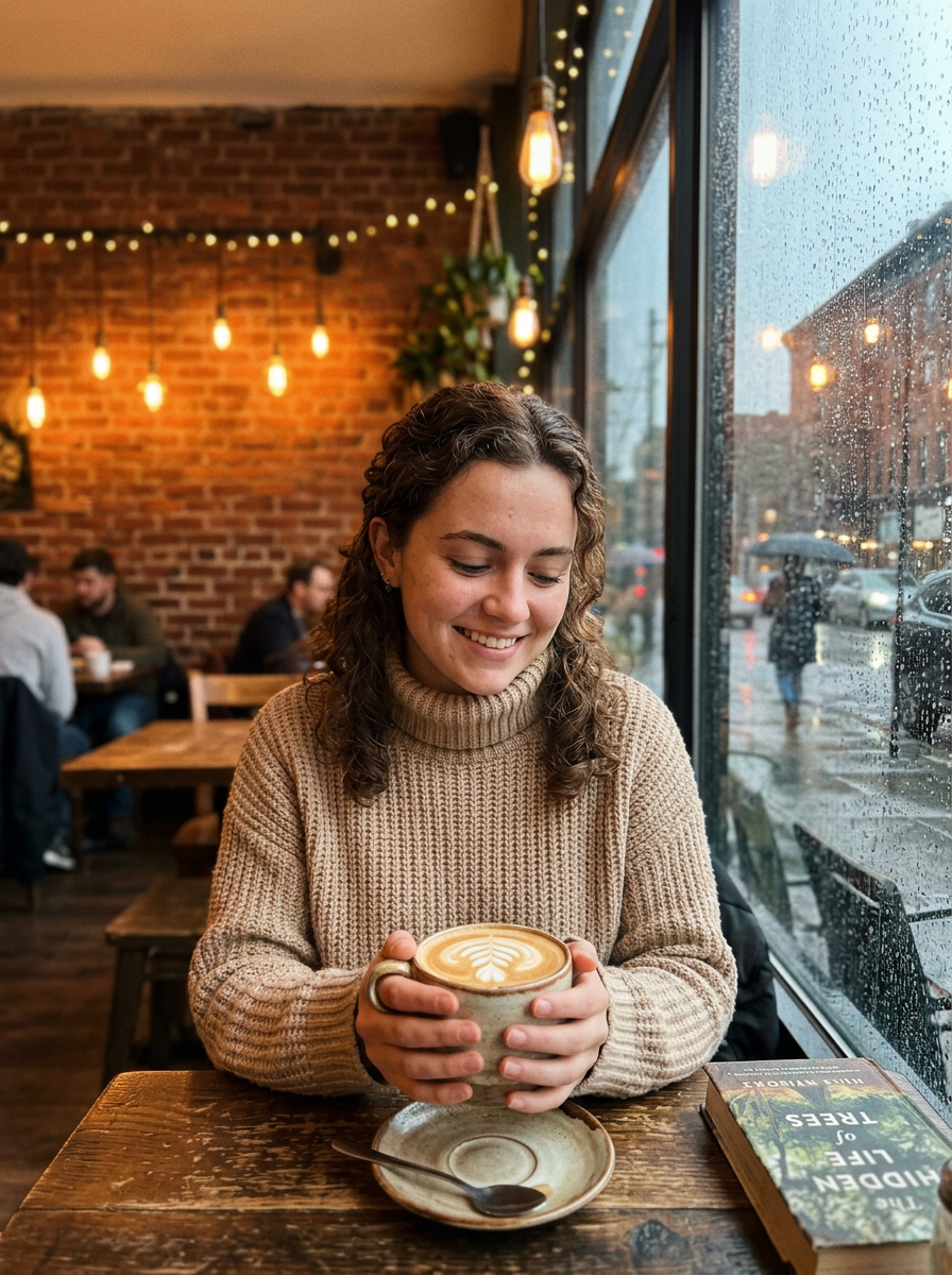 Coffee Shop Girl AI character