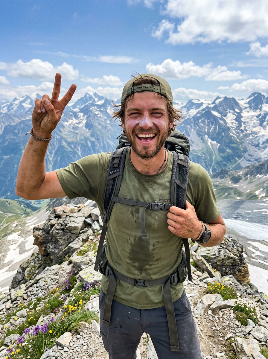 Mountain Hiker AI character