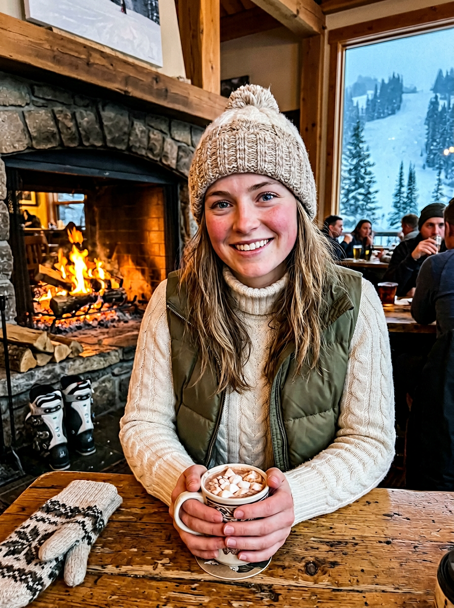 Ski Lodge Selfie AI character
