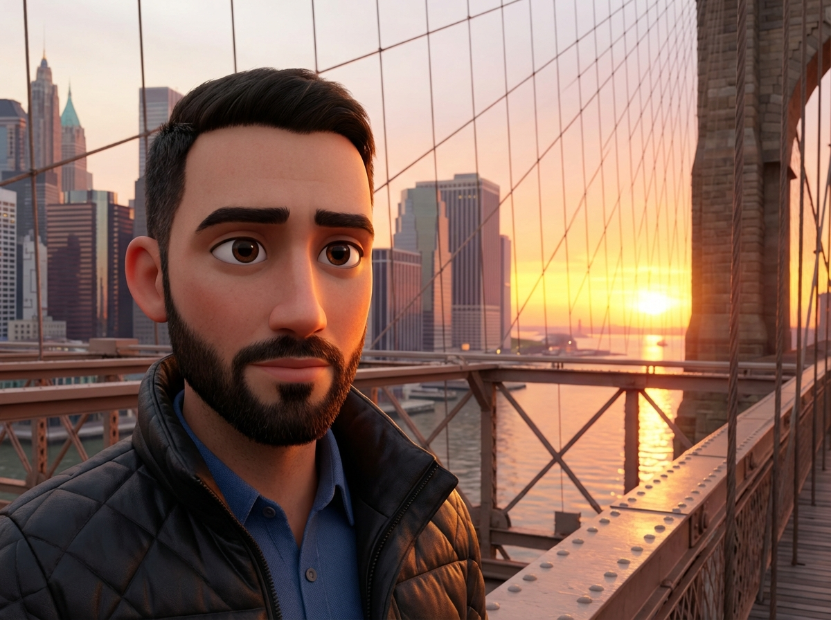 Pixar Character AI selfie style