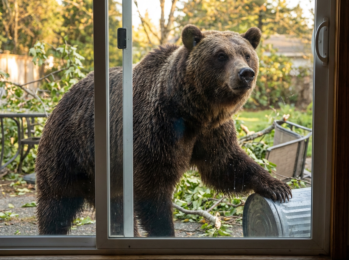 Bear in Backyard AI prank