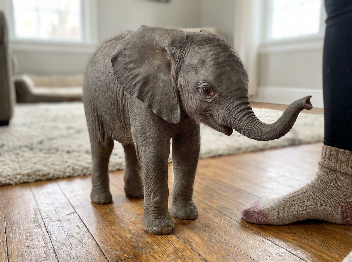Tiny Elephant AI prank